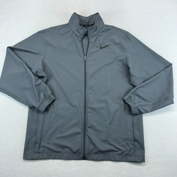 Nike Dri Fit Jacket XL Extra Large Men's Full Zip Lightweight Casual *Flaw* - Picture 1 of 12